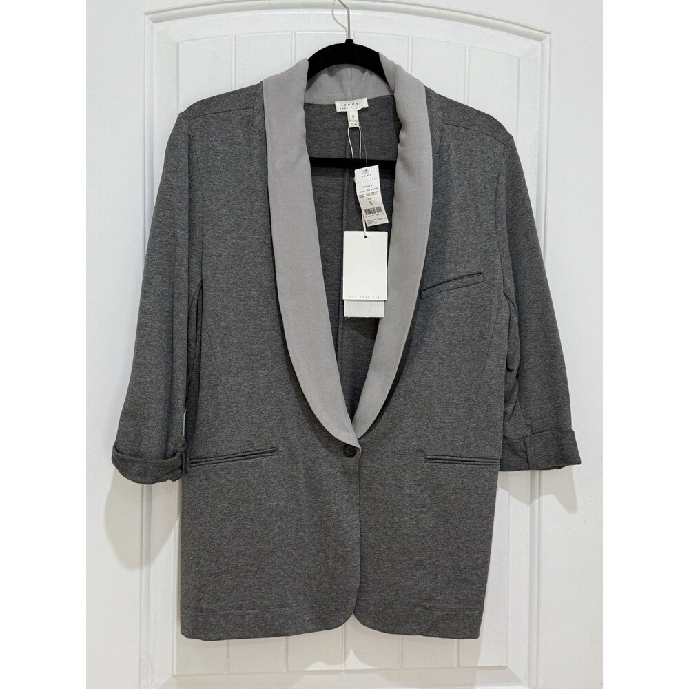 NWT Soft Joie Neville Blazer Gray Knit Open Front Jacket Women’s S L